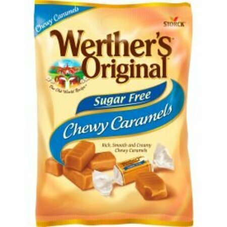 GREEN RABBIT HOLDINGS Werther's Original Sugar Free Chewy Caramel Candy, 1.46 oz, 12 Count 30200005